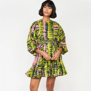 Rhode Resort Ella Dress in green ripple